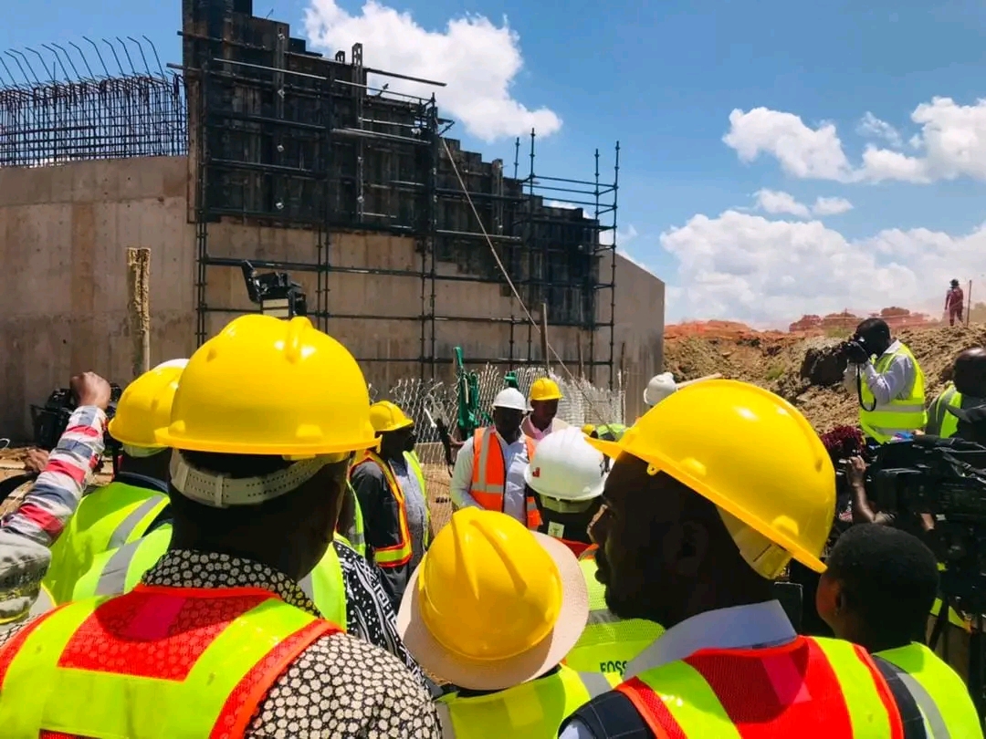 Transport Minister Felix Mhona impressed by progress at Mbudzi Traffic Interchange