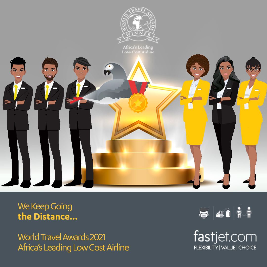 World Travel Awards Names Fastjet Best Low-cost Carrier for Africa for the sixth year running